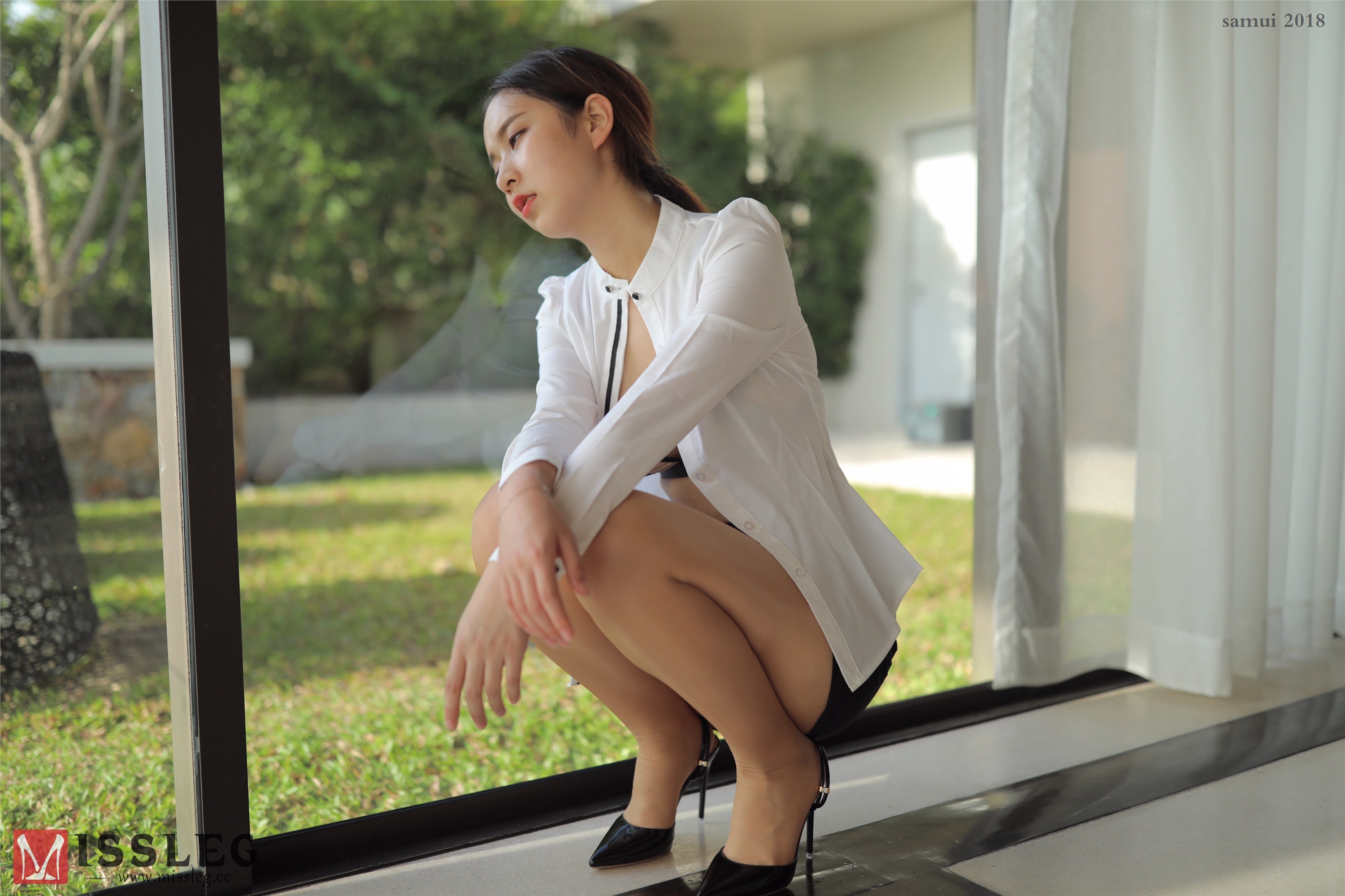 MISSLEG蜜丝  苏梅岛旅拍众筹系列 L004 OL套装 乔依琳